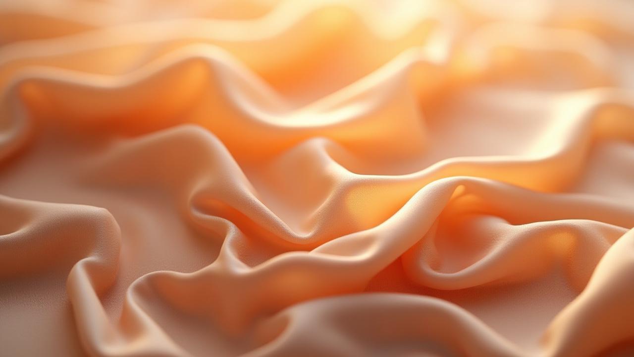 Macro shot of luminous hand-dyed silk fabric, showing its sheen and subtle color shifts created by botanical dyes.